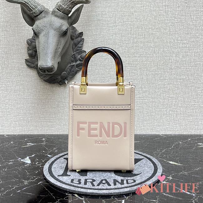 Fendi Mini Sunshine Tote Bag Light Pink - 8BS051 – 13x18x6.5 cm - 1