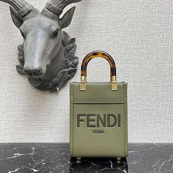 Fendi Mini Sunshine Tote Bag Green - 8BS051 – 13x18x6.5 cm