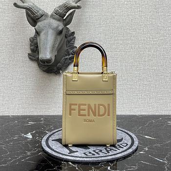 Fendi Mini Sunshine Tote Bag Beige - 8BS051 – 13x18x6.5 cm