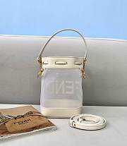 Fendi Mon Tresor White Leather And Mesh Mini-Bag – 8BS010 - 12×10×19 cm - 3
