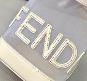 Fendi Mon Tresor White Leather And Mesh Mini-Bag – 8BS010 - 12×10×19 cm - 4