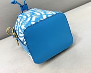 Fendi Mon Tresor Blue Glazed Canvas Mini-Bag – 8BS010 - 12×10×19 cm - 3