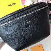 Fendi Belt Bag All Black Leather – 7VA434 - 30x17x8 cm - 6