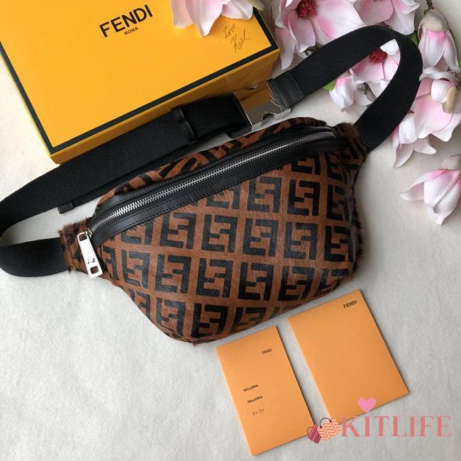 Fendi Belt Bag Brown Sheepskin – 7VA434 - 30x17x8 cm - 1