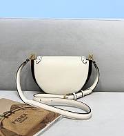 Fendi Moonlight White Leather Bag – 8BT346 - 19×8 ×14 cm - 2