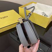 Fendi Moonlight Grey Leather Bag – 8BT346 - 19×8 ×14 cm - 6