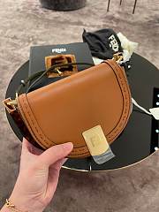 Fendi Moonlight Brown Leather Bag – 8BT346 - 19×8 ×14 cm - 6