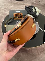 Fendi Moonlight Brown Leather Bag – 8BT346 - 19×8 ×14 cm - 5