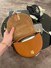 Fendi Moonlight Brown Leather Bag – 8BT346 - 19×8 ×14 cm - 4
