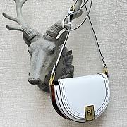 Fendi Moonlight White Leather Bag – 8BT346 – 21x9x14 cm - 3
