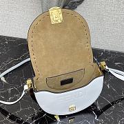 Fendi Moonlight White Leather Bag – 8BT346 – 21x9x14 cm - 5