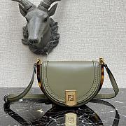 Fendi Moonlight Green Leather Bag – 8BT346 – 21x9x14 cm - 1