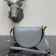 Fendi Moonlight Grey Leather Bag – 8BT346 – 21x9x14 cm - 3