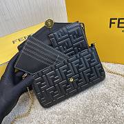 Fendi Wallet On Chain With Pouches Black Leather Mini-Bag – 8BS032 – 21.5×13×3 cm - 3