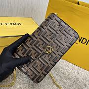 Fendi Wallet On Chain With Pouches Deep Brown Leather Mini-Bag – 8BS032 – 21.5×13×3 cm - 5