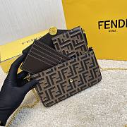 Fendi Wallet On Chain With Pouches Deep Brown Leather Mini-Bag – 8BS032 – 21.5×13×3 cm - 4