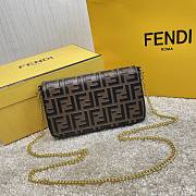 Fendi Wallet On Chain With Pouches Deep Brown Leather Mini-Bag – 8BS032 – 21.5×13×3 cm - 3