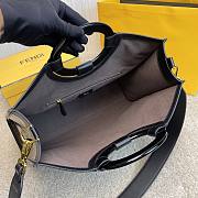 Fendi Capsule Shopping Bag Brown Cloth With Glazed Fabric Material – 41×34×12 cm - 6
