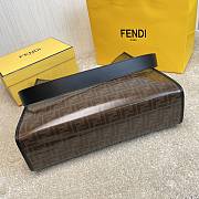 Fendi Capsule Shopping Bag Brown Cloth With Glazed Fabric Material – 41×34×12 cm - 5