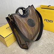 Fendi Capsule Shopping Bag Brown Cloth With Glazed Fabric Material – 41×34×12 cm - 3