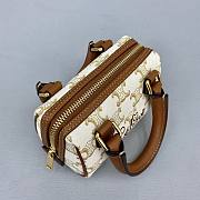 Celine Mini Boston Embroidery Presbyopia White -  60043 – 14x11x7.5 Cm - 3