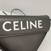 Celine Triangle Bag All-Leather Black - 60119 – 21x15x14 cm - 2