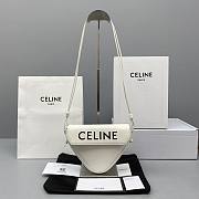 Celine Triangle Bag All-Leather White - 60119 – 21x15x14 cm - 1