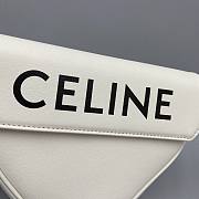 Celine Triangle Bag All-Leather White - 60119 – 21x15x14 cm - 2