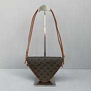 Celine Triangle Bag All-Leather Old Flower Brown - 60119 – 21x15x14 cm - 5