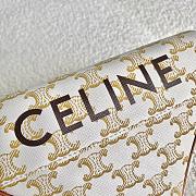 Celine Triangle Bag All-Leather Old Flower White - 60119 – 21x15x14 cm - 3