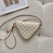 Celine Triangle Bag All-Leather Old Flower White - 60119 – 21x15x14 cm - 2