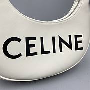 Celine Ava Bag In Smooth Calfskin With Celine Print White - 60054 – 25x14x7 cm - 2