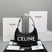 Celine Ava Bag In Smooth Calfskin With Celine Print Black - 60054 – 25x14x7 cm - 1