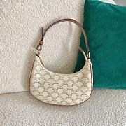 Celine Ava Bag In Triomphe Canvas And Calfskin Presbyopia White - 60054 – 23x14x7 cm - 1