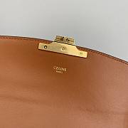 Celine Teen Triomphe Bag In Textile And Natural Calfskin Plaid - 60018 – 22x16x7 cm - 3