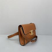 Celine Triomphe Arch Clasp Flap Bag Brown - 60173 – 21x15x4.5 cm - 2