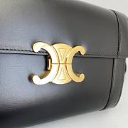 Celine Triomphe Arch Clasp Flap Bag Black - 60173 – 21x15x4.5 cm - 6