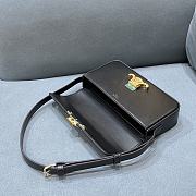 Celine Triomphe Shoulder Bag In Shiny Calfskin Black – 20×10×4 cm - 5