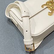 Celine Triomphe Shoulder Bag In Shiny Calfskin White – 20×10×4 cm - 6