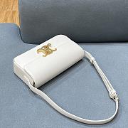 Celine Triomphe Shoulder Bag In Shiny Calfskin White – 20×10×4 cm - 5