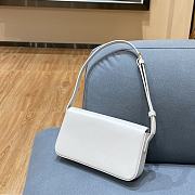 Celine Triomphe Shoulder Bag In Shiny Calfskin White – 20×10×4 cm - 3