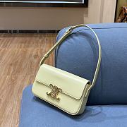 Celine Triomphe Shoulder Bag In Shiny Calfskin Yellow – 20×10×4 cm - 5