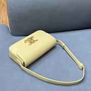 Celine Triomphe Shoulder Bag In Shiny Calfskin Yellow – 20×10×4 cm - 6