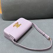 Celine Triomphe Shoulder Bag In Shiny Calfskin Purple – 20×10×4 cm - 4