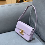 Celine Triomphe Shoulder Bag In Shiny Calfskin Purple – 20×10×4 cm - 5
