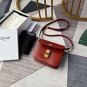 Celine Small Classic Bag In Box Calfskin Red – 11043 - 18x15x6 cm - 2