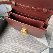 Celine Small Classic Bag In Box Calfskin Burgundy – 11043 - 18x15x6 cm - 2