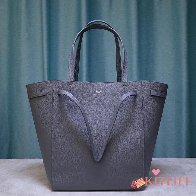 Celine Small Cabas Phantom In Soft Grained Calfskin Grey – 189023 – 27x16x30 cm - 1