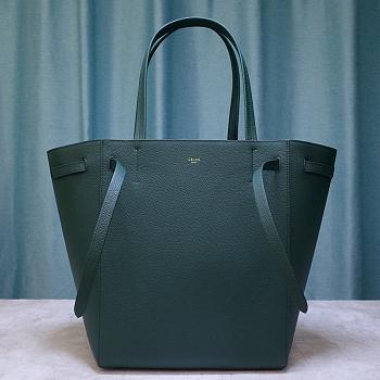 Celine Small Cabas Phantom In Soft Grained Calfskin Prussian Green – 189023 – 27x16x30 cm