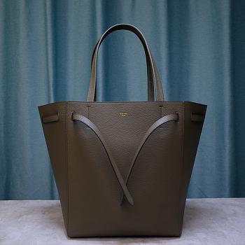 Celine Small Cabas Phantom In Soft Grained Calfskin Laurel Green – 189023 – 27x16x30 cm